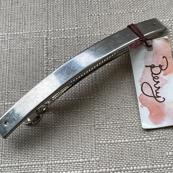 Accessories - Berry Women Hair Clip Silver Tone Metal Clips Long Clip New Hair Accessory